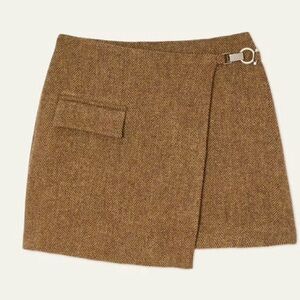 NWT - BA&SH Cara Mini Wrap Skirt - Camel - Size 36
